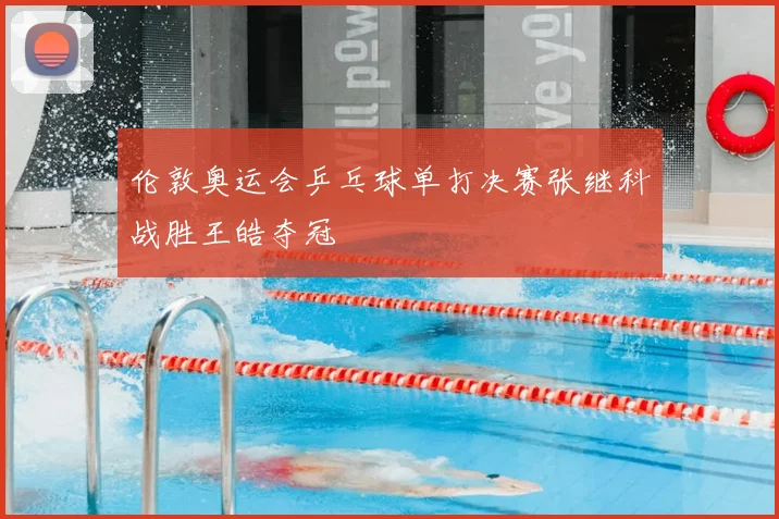 伦敦奥运会乒乓球单打决赛张继科战胜王皓夺冠