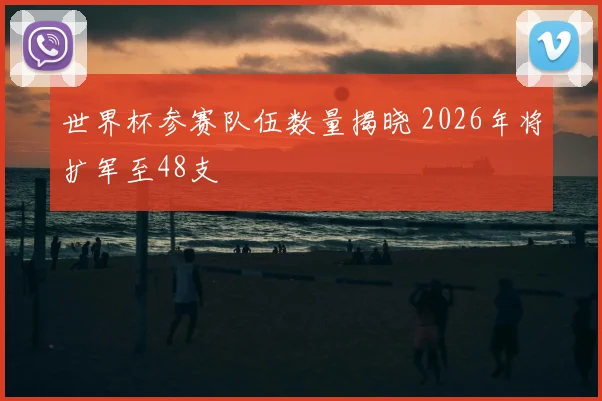 世界杯参赛队伍数量揭晓 2026年将扩军至48支